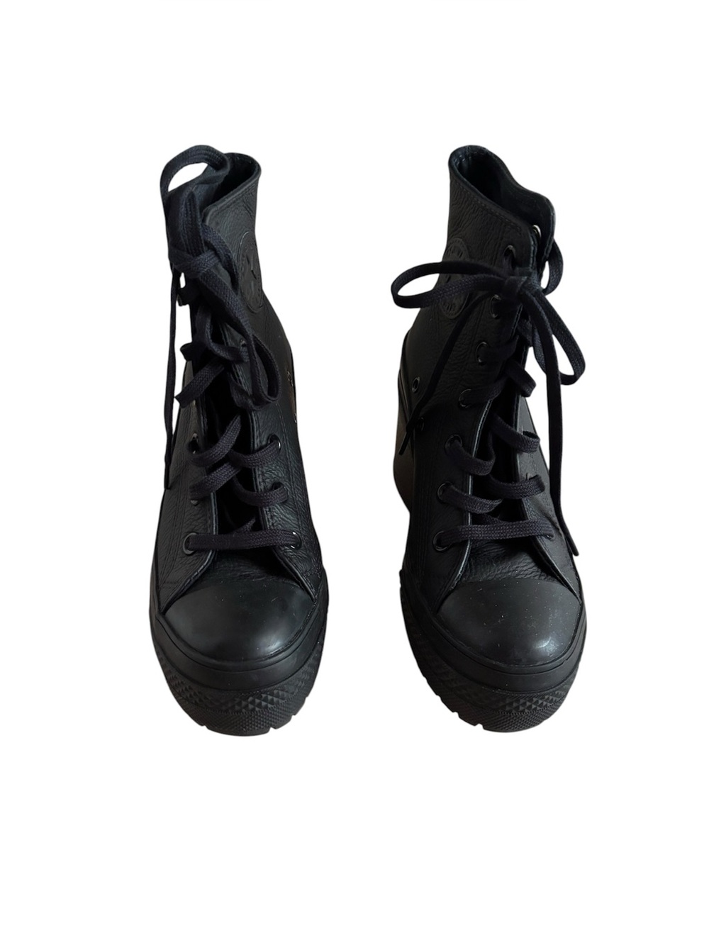 🖤 Vintage Converse Black Platform Heeled Boots 🖤 - Picture 6 of 8